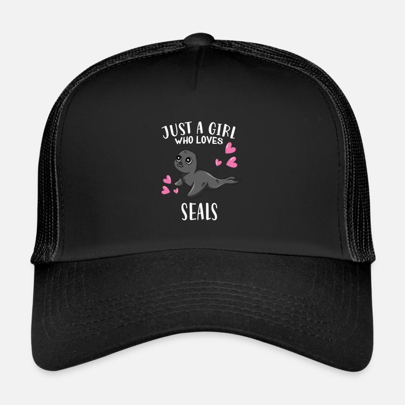 Drôle de sceau juste une fille qui aime les phoques Casquette trucker 