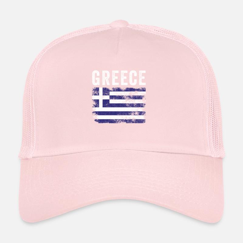 Grèce Drapeau en détresse - Drapeau grec Casquette trucker 