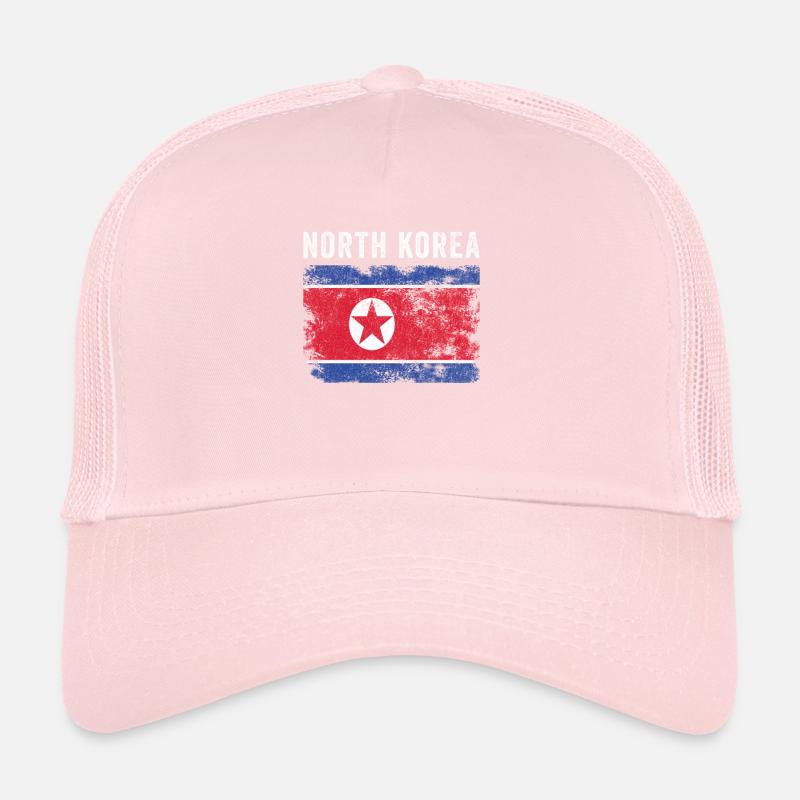 Drapeau nord-coréen en détresse Casquette trucker 