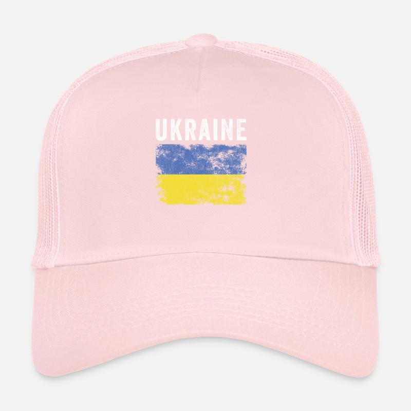 Drapeau ukrainien en détresse - Drapeau ukrainien Casquette trucker 