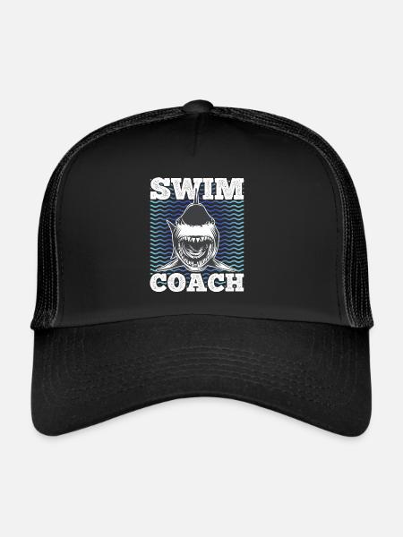 Entraîneur de natation - Casquette trucker  - noir/noir - Devant