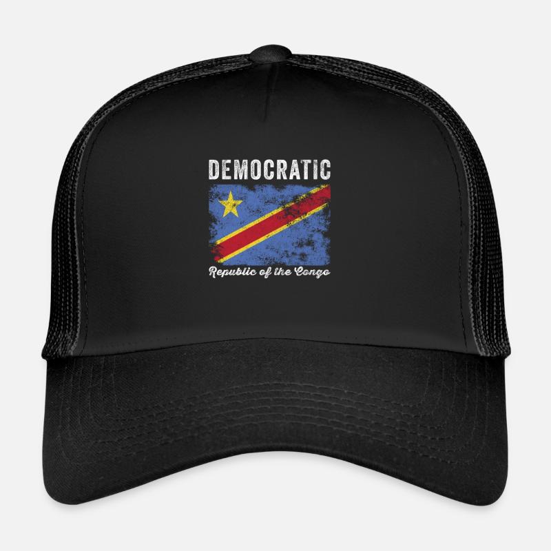 Flagge der Demokratischen Republik Kongo Trucker Cap