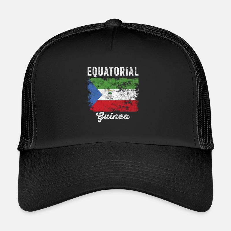 Drapeau de la Guinée équatoriale en détresse Casquette trucker 