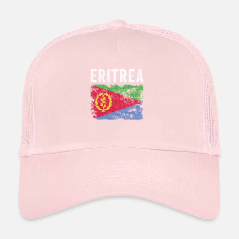 Eritrea Flag Distressed - Eritrean Flag Trucker Cap