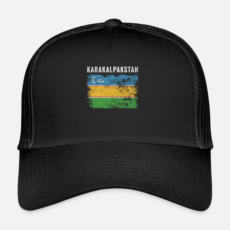 Drapeau du Karakalpakstan en détresse Casquette trucker 