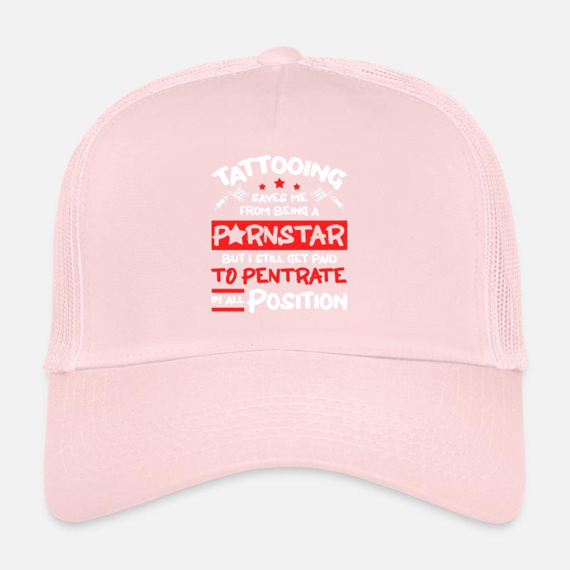 Funny Tattooing Saves Me Trucker Cap