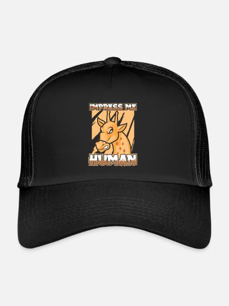 Girafe Afrique Savannah Safari - Casquette trucker  - noir/noir - Devant