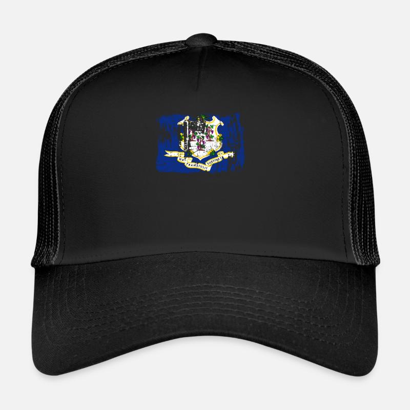 Connecticut flags proud gift Trucker Cap