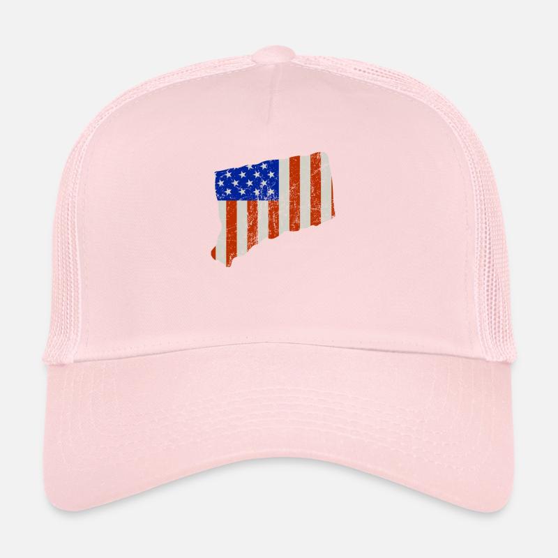 Cadeau du drapeau de l’État des États-Unis du Connecticut Casquette trucker 