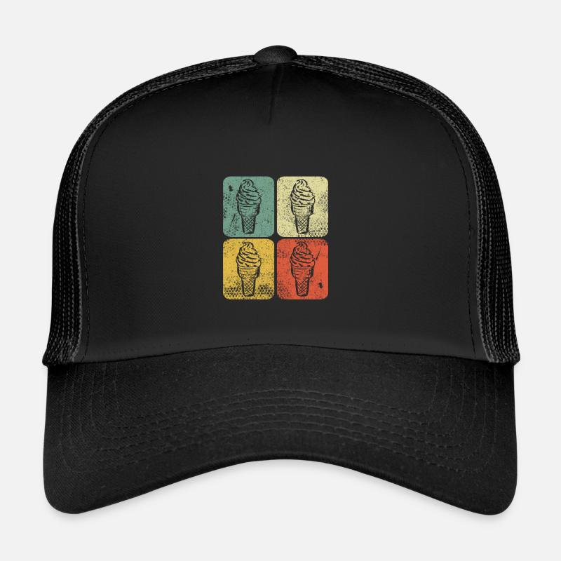 Retro Eiscreme Liebhaber Eis Essen Sommer Eisdiele Trucker Cap