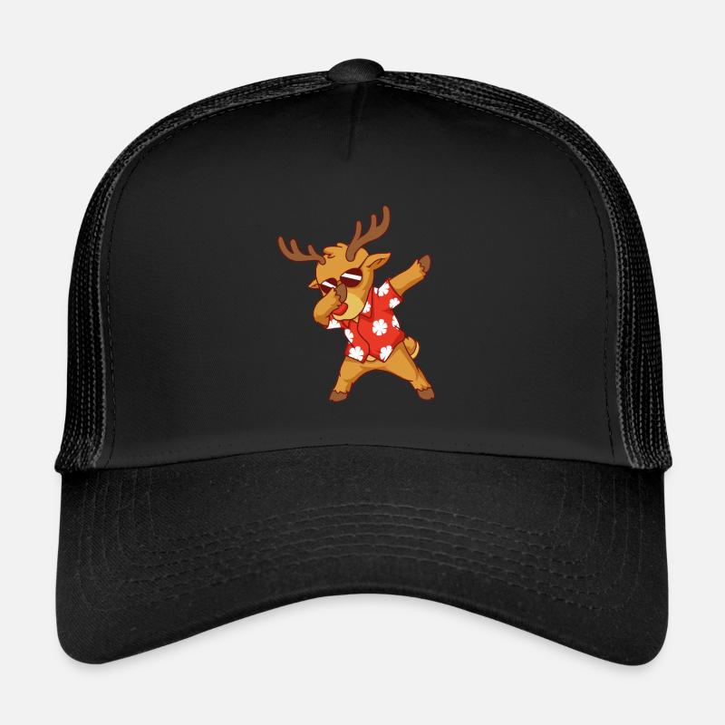 Noël en été Dabbing Reindeer Moose Sun Casquette trucker 