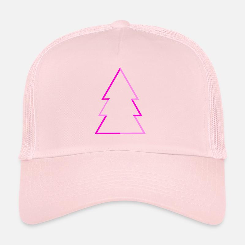 Arbre de Noël rose Minimalisme Arbre de Noël Casquette trucker 