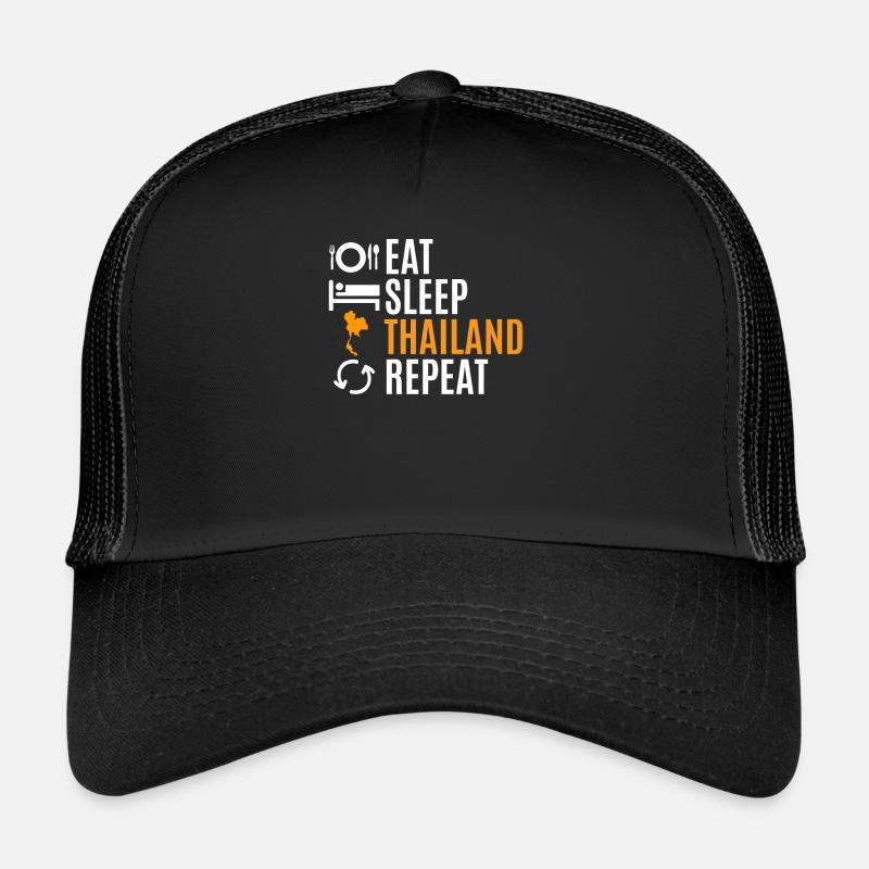Manger Dormir Thaïlande Répéter Le cadeau Casquette trucker 