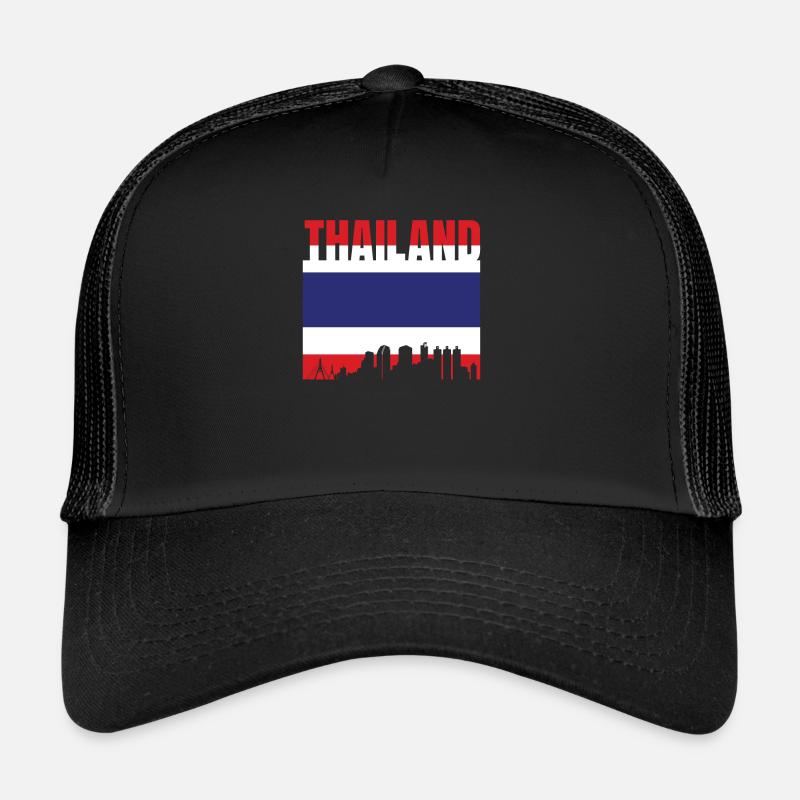 Thaïlande Drapeau Skyline Cadeau Casquette trucker 