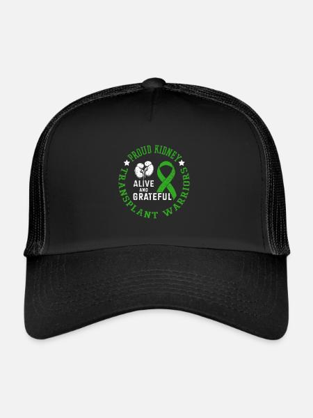 Don de rein Transplantation d’organes De rein Rein - Casquette trucker  - noir/noir - Devant