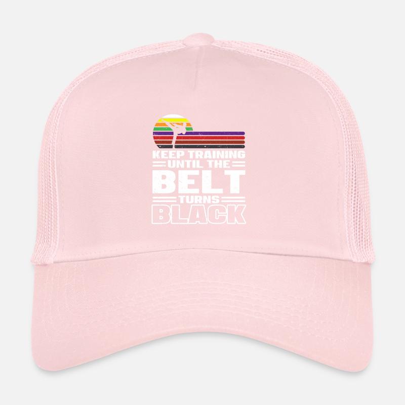 Keep Training Until The Belt Turns Black Karate Trucker Cap