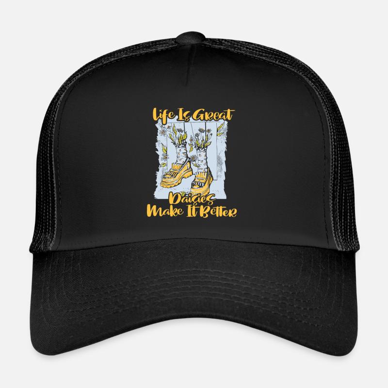 Hobbygärtner Garten Gärtner Gänseblume - Trucker Cap - Schwarz/Schwarz