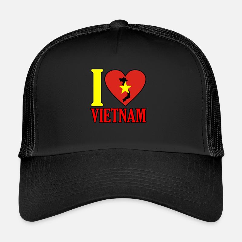 Vietnam - Trucker Cap - Schwarz/Schwarz