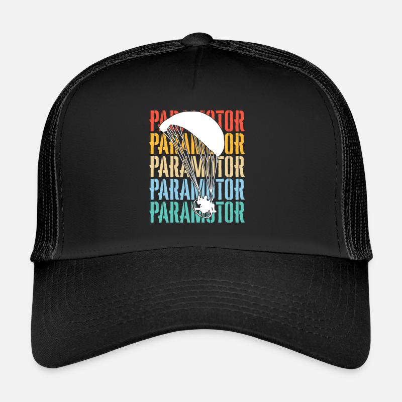 Paramoteur Paramoteur - Casquette trucker  - noir/noir