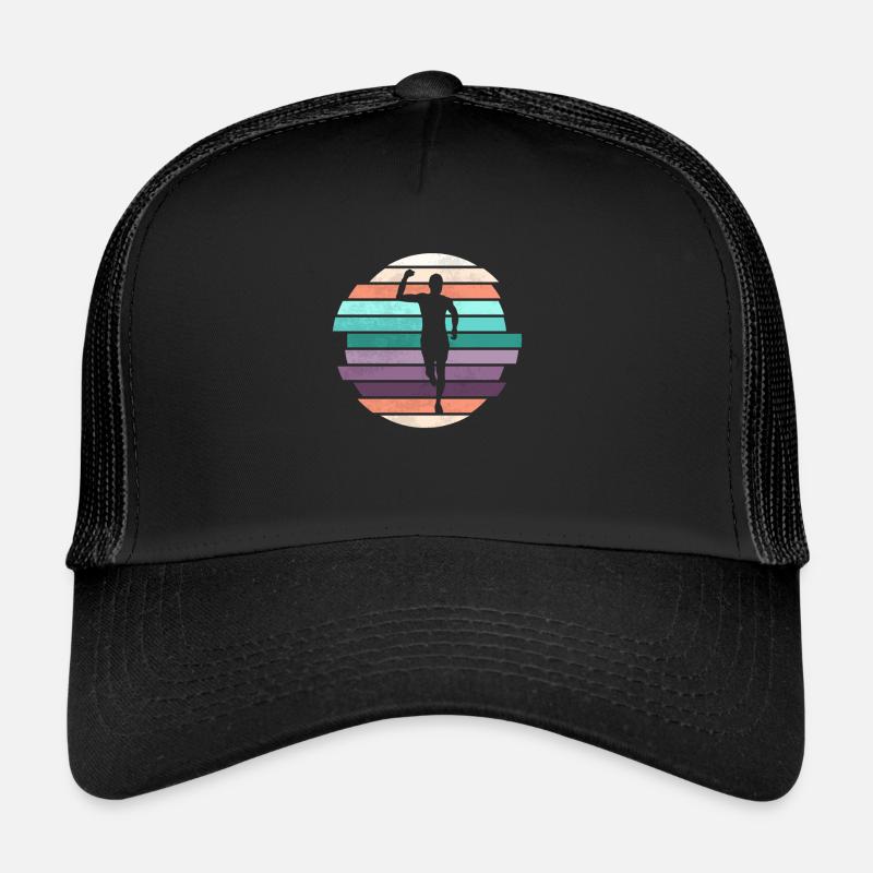 Retro Marathon, Trailrunning - Trucker Cap - Schwarz/Schwarz