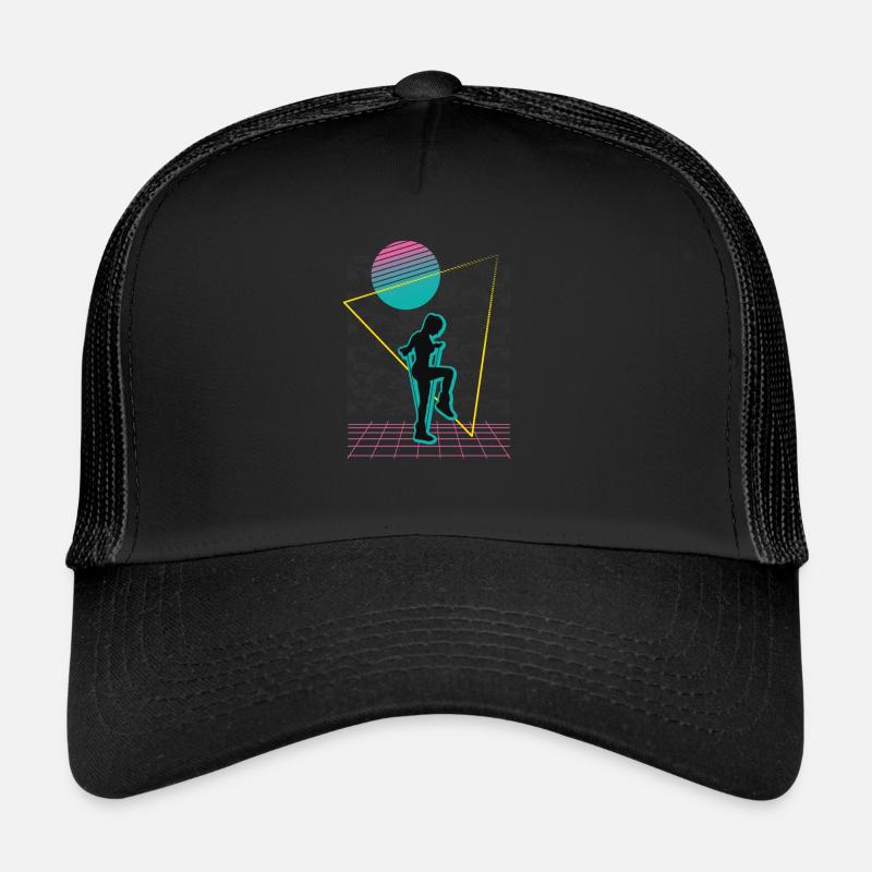 Vaporwave Rope Jumping Trucker Cap