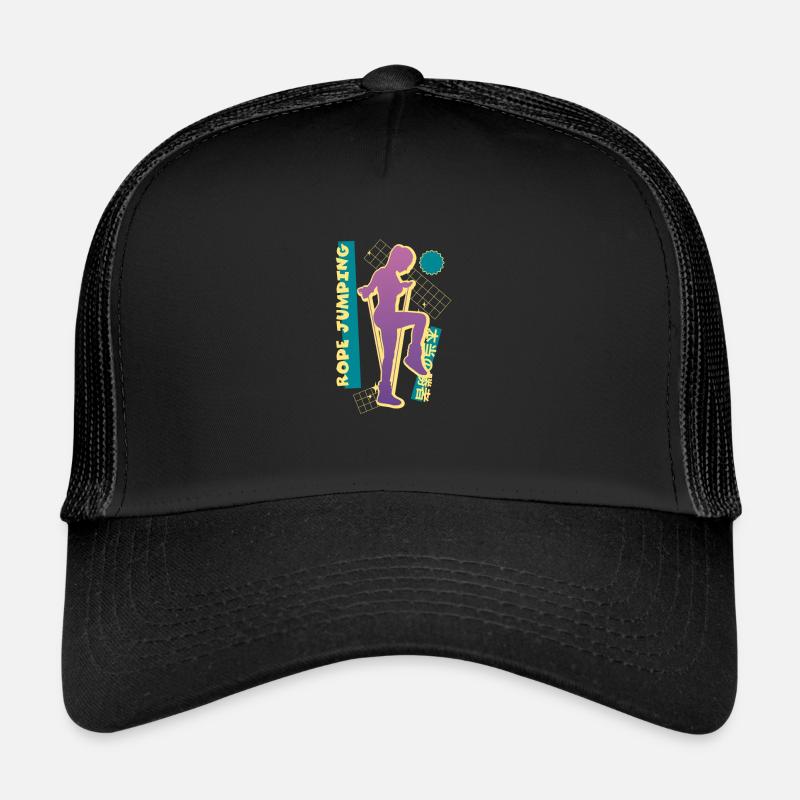 Vaporwave Rope Jumping Trucker Cap