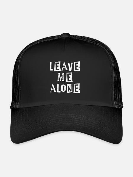 Laisse moi tranquille - Casquette trucker  - noir/noir - Devant