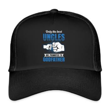Patenonkel Onkel Pate Taufpate Patenonkel - Trucker Cap - Schwarz/Schwarz - Vorne