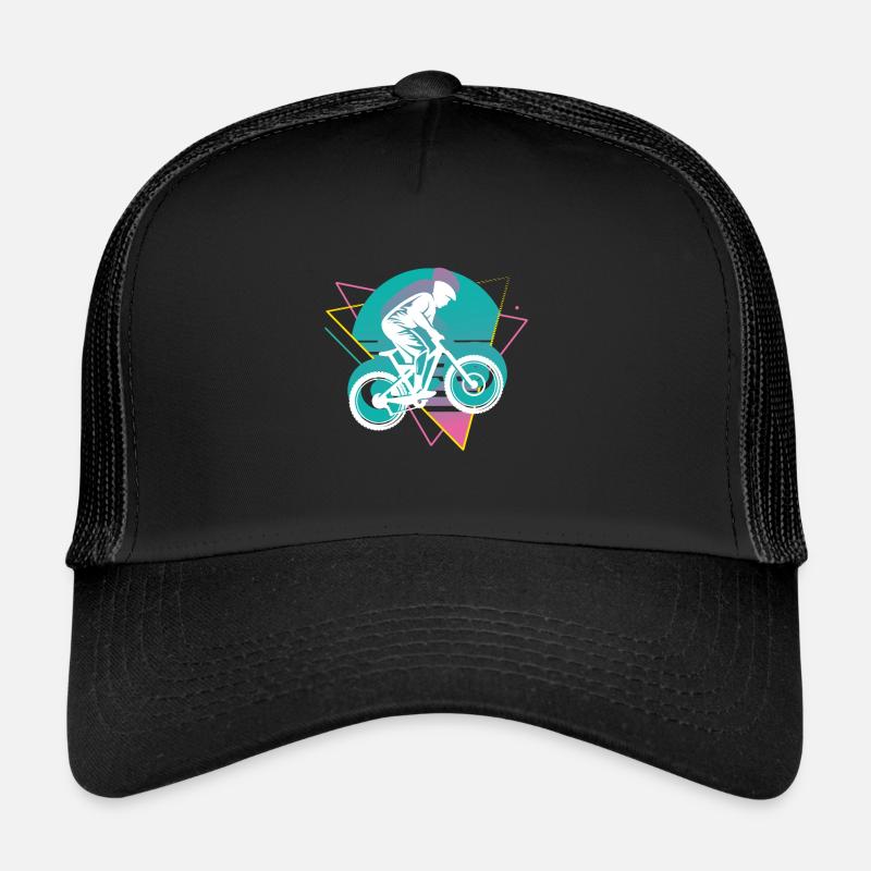 Vaporwave Downhill - Trucker Cap - Schwarz/Schwarz