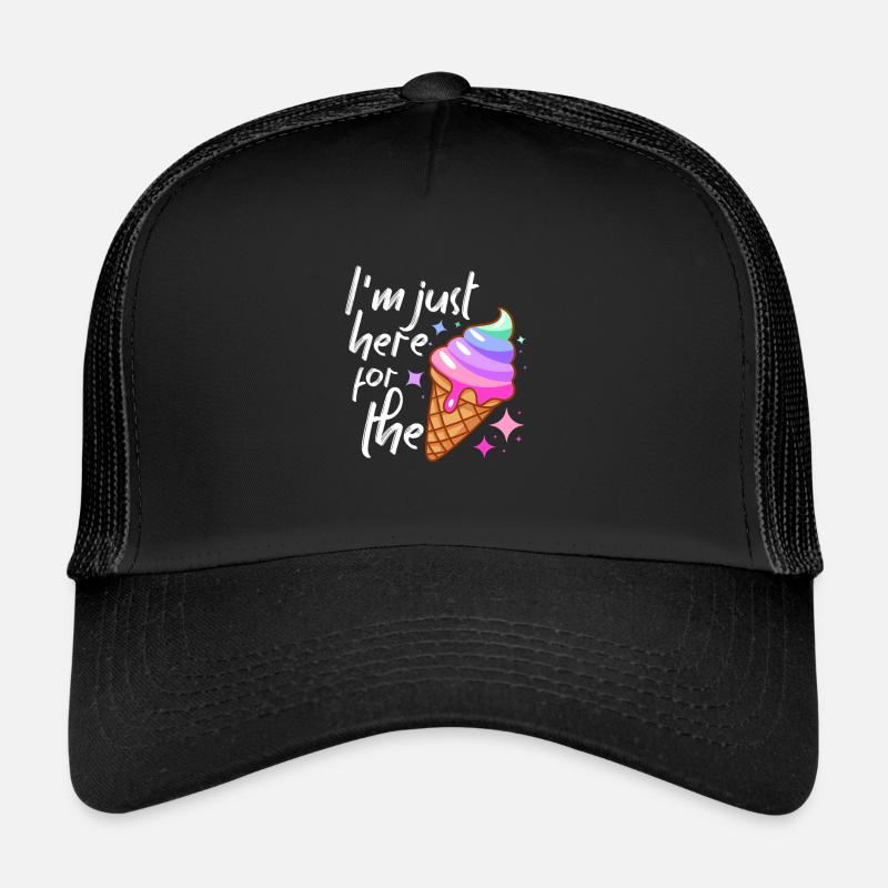 Je suis juste là pour le fan de crème glacée Eiscreme Casquette trucker 