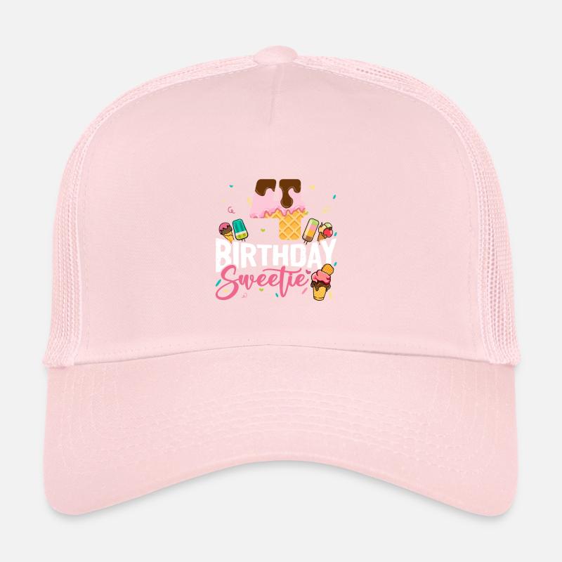 Crème glacée 4 ans B-Day Crème glacée 4e anniversaire Casquette trucker 