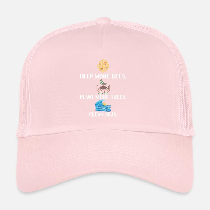 Help More Bees Plant More Trees Clean Seas Trucker Cap