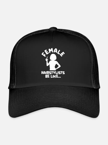 Coiffeuse Coiffeuse Femme - Casquette trucker  - noir/noir - Devant