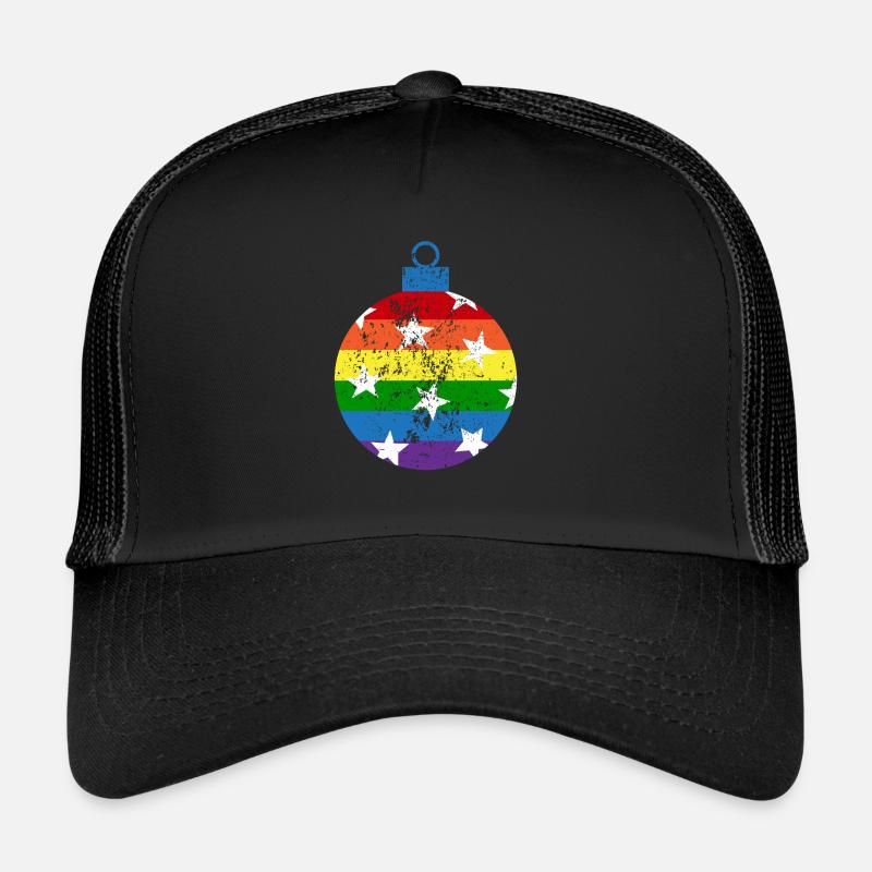 Bal de Noël arc-en-ciel Gay Pride queer Casquette trucker 