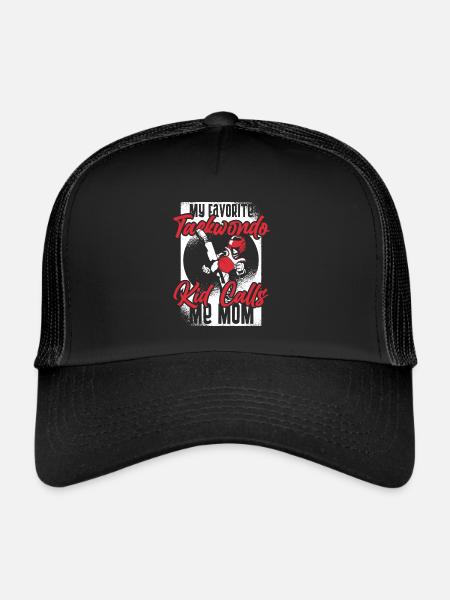 Taekwondo Mama - Casquette trucker  - noir/noir - Devant