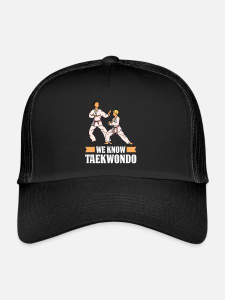 Taekwondo Mama - Casquette trucker  - noir/noir - Devant