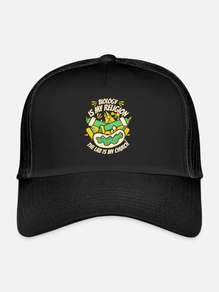 Laboratoire de biologie Biologiste moléculaire - Casquette trucker  - noir/noir - Devant