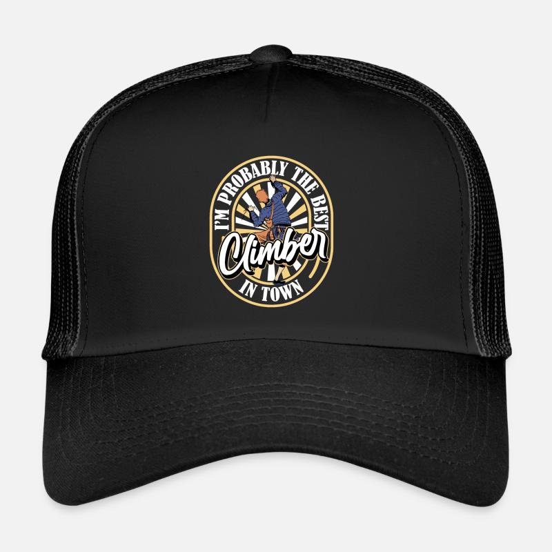 Klettern Kletterer Lustig - Trucker Cap - Schwarz/Schwarz