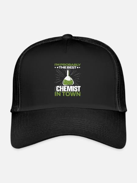 Chimiste Chimie Drôle - Casquette trucker  - noir/noir - Devant
