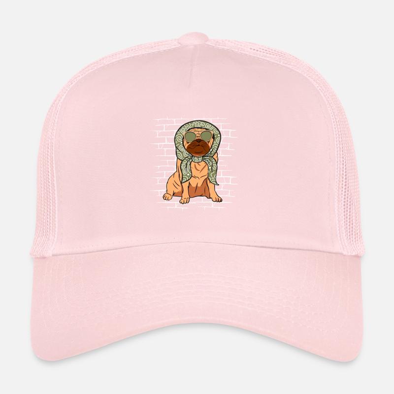 Carlin Chien Lunettes de soleil Echarpe Casquette trucker 