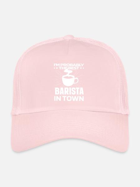 Barista Coffee - Trucker Cap - pale pink - Front