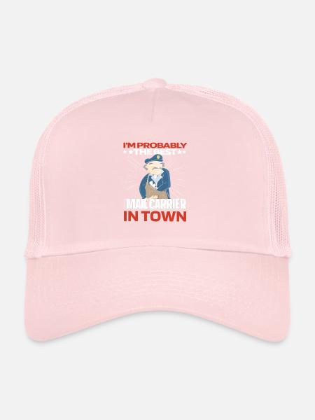 Postbote Briefträger Lustig - Trucker Cap - Hellrosa - Vorne