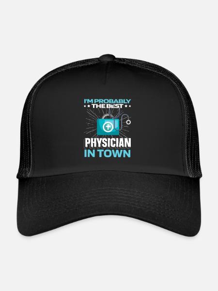 General Practitioner Doctor Stethoscope - Trucker Cap - black/black - Front