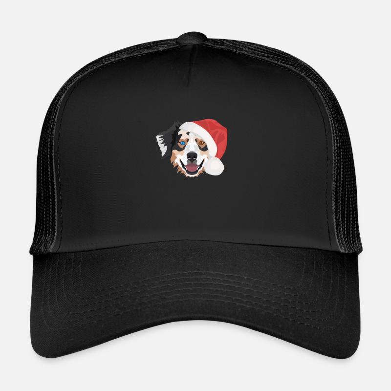Australian Shepherd Merry Christmas Trucker Cap