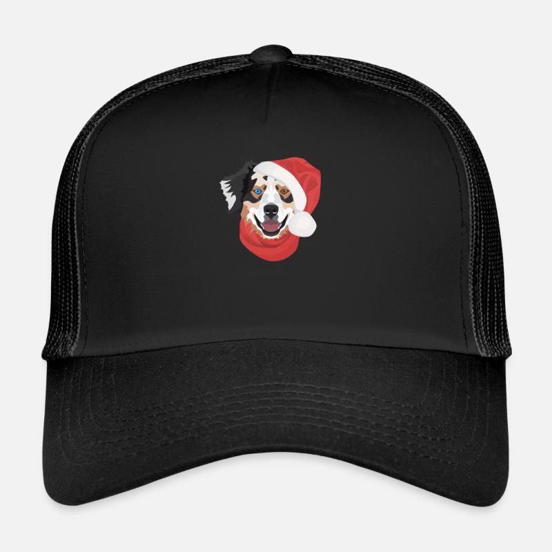 Australian Shepherd Merry Christmas Trucker Cap