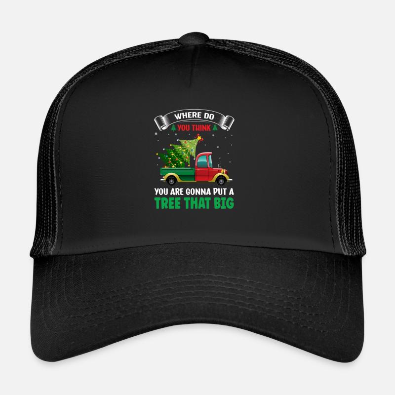 Noël avec conception d’arbre de Noël Casquette trucker 