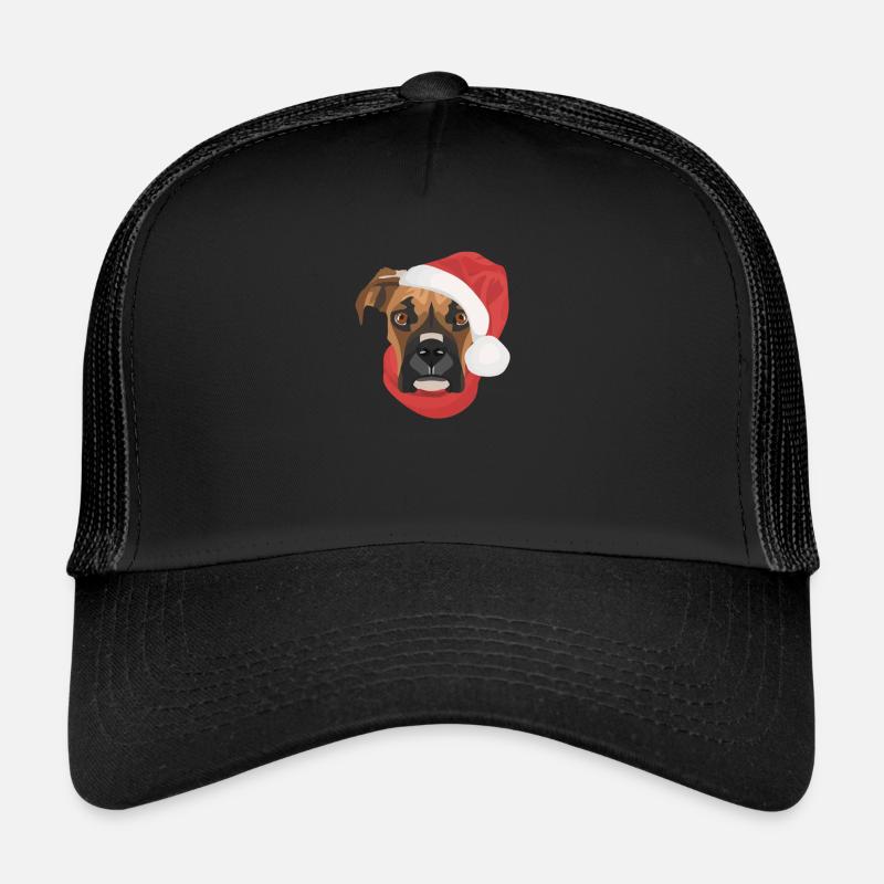 Boxer Merry Christmas - Trucker Cap - black/black