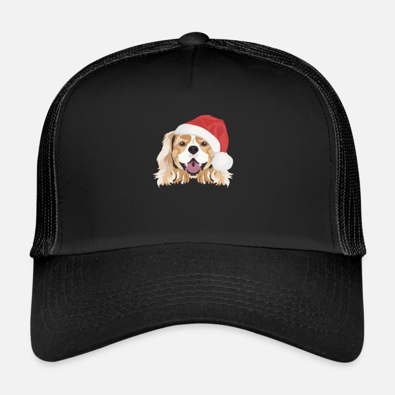 King Charles Spaniel Merry Christmas Trucker Cap