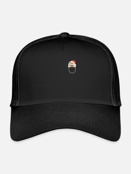 King Charles Spaniel Merry Christmas - Trucker Cap - black/black - Front
