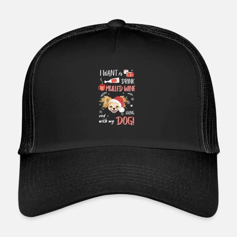 Chihuahua vin chaud Noël Casquette trucker 
